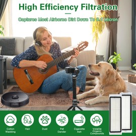 YBVABE Replacement Parts for Roborock S6 Pure/ S6Maxv/ S6/ S5 MAX/ S5/ S4 Max/ E4/ E5/ E3/ E2 Vacuum Replacement Parts 13 Pack - 1 Main Brush, 4 Side Brush, 2 Filters, 3 Mop Cloth Accessories Kit