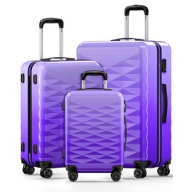 Suitour Luggage Set of 3,Hard Case Lightweight Luggage Sets with Spinner Wheels TSA Locck for Travel