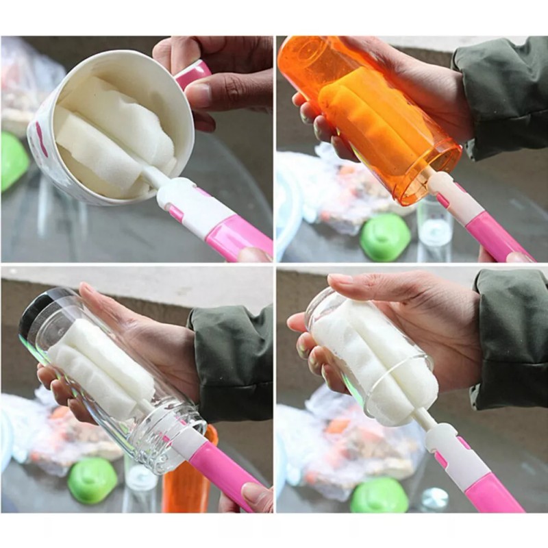 Universo en Linea 3 Esponja Cepillo Limpieza Mango Desmontable Vasos