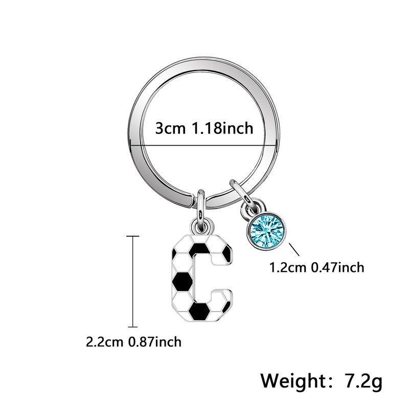 Casxyue Football Keychain Letter Keychain For Women Girls Man Boys