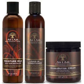 As I Am Leave in Conditioner 237 ml, Moisturising Milk 237 ml & Double Butter Cream 227 g