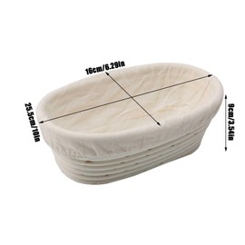 DaMohony 10 inch Oval Banneton Bread Proofing Baskets 3PCS Banneton Basket Dough Proofing Bowls with Liner Sourdough for Home Sourdough Bread Baking Supplies