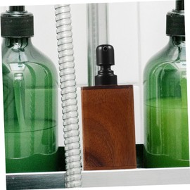 Healeved Refillable Pump Lotion Dispenser Walnut Pump Bottle for Shampoo Body Lotion and Hand Soap Leak Design for Home Hotel and Travel Use