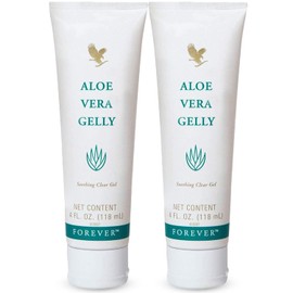 Forever Living Aloe Vera Gelly 100% Stabilized Aloe Vera Gel (2 Pack),4 Fl. Oz.