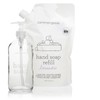 Hand Soap Refill Pouch and Glass Bottle Set - scent: