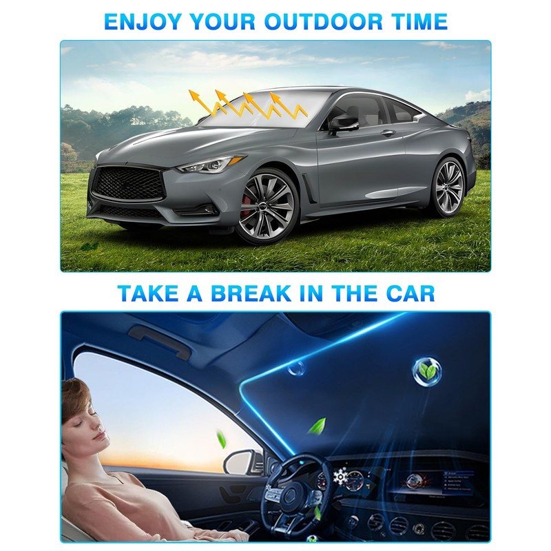 KUST Windshield Sun Shade for Infiniti Q60 Coupe 2017-2022 Window