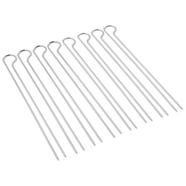 Weber Barbecue Skewers Set - Set of 8 Steel Kebab Skewers with Dual-Pronged Design to Stop Foods Turning on the Grill - 33.7cm
