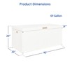 Outdoor 70 Gallon Wicker Deck Storage Box Color: White