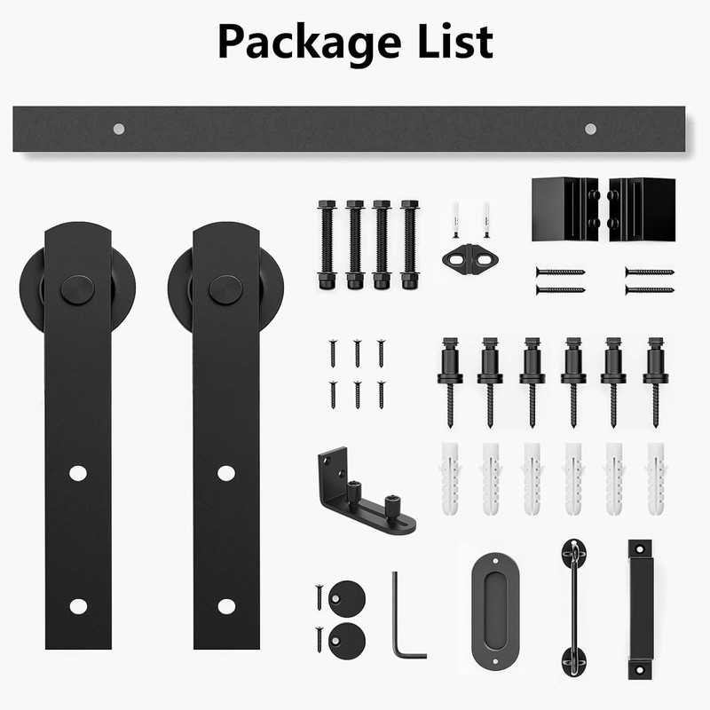 Arti-Life 4ft Sliding Barn Door Hardware Kit Heavy Duty with