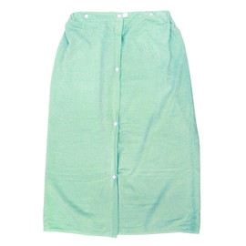 Hayashi MD410814 Wrap Towel, 100% Cotton, Shirring, Solid Color, 31.5 x 47.2 inches (80 x 120 cm), Light Green 24