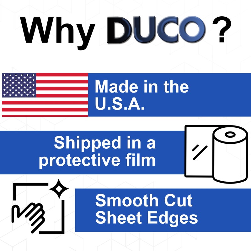 Duco Clear Custom Cut to Size Plexiglass Sheets 1/8 Inch