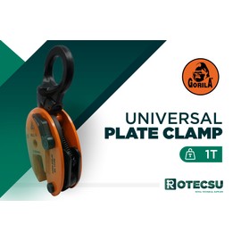 GORILA Vertical plate clamp articulated |2200lbs/1 ton |Jaw opening 0.8 inch/20mm |Industrial and heavy duty Steel plate clamp for lifting and transporting |Safety factor 4:1