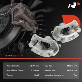 A-Premium Disc Brake Caliper Assembly with Bracket Compatible with Honda CR-V CRV 2005-2006, Civic 2012-2015 & Acura ILX 2013-2015, 2.4L - Front Driver and Passenger Side, 2-PC Set