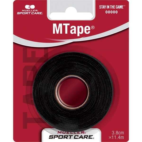 Mueller Sports Care MTape, 1.5 Inches by 10 Yards, Black, 1 Roll each (Value Pack of 32)