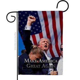 Ever Less Trump Shooting Flag Wall Home Patio Lawn Garden Make America Again Room Poster Rally Survivor 2024 President 47 MAGA Yard Sign Outdoor Patriotic Decorations, Republican Gifts Made in USA