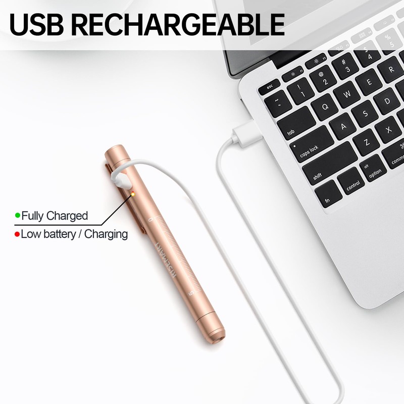 RISEMART Rechargeable Pen Light for Nurses and Doctors – LED