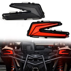 SAUTVS X3 Tail Lights Assembly, LED Smoked Black Taillights Rear Brake Stop Lights Tail Lamps for Can-Am Maverick X3 XDS XRS Max Turbo R 2017-2025 Accessories (2PCS, #710004744)