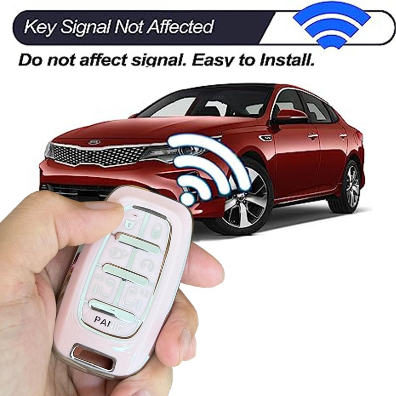 WENHENI for Chrysler Key Fob Cover with Keychain Fit for