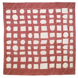 Musumi Furoshiki 100 MUSUBI LINEN Nobuyuki Takai Shape and Line Red 39.4 inches (100 cm) Linen