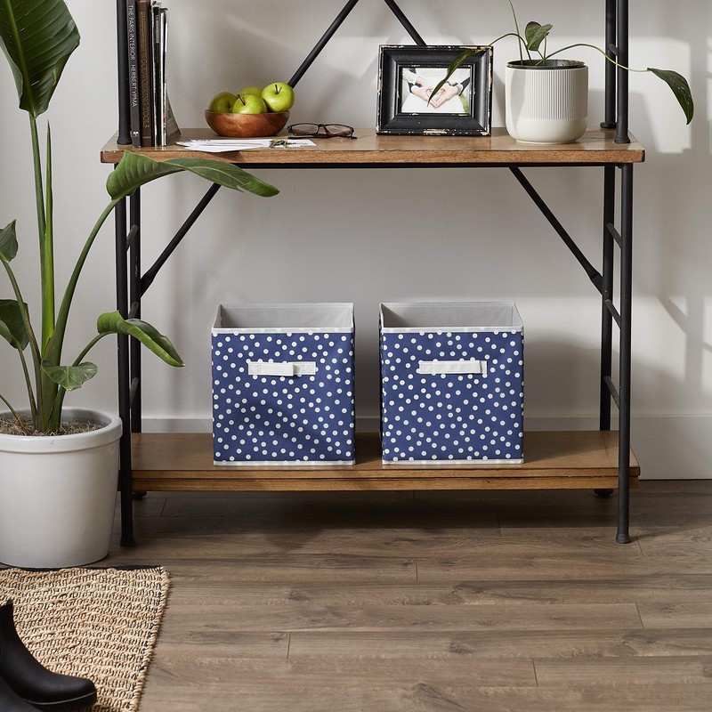 DII Non Woven Storage Collection Polka Dot Collapsible Bin, French