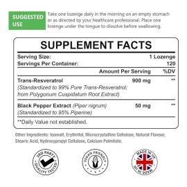 Ascuoli Suplemento De Resveratrol Apoyo Energetico 120 Tabs Sabor Sin Sabor