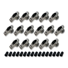 IMOOA 16pcs Roller Rocker Arms 1.6 Ratio 7/16" Stud For Chevy SBC 265 283 305 327 350 400 Stainless Steel