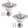 2PCS Marine Stainless Steel 316 Boat Oval Garboard Drain Plug