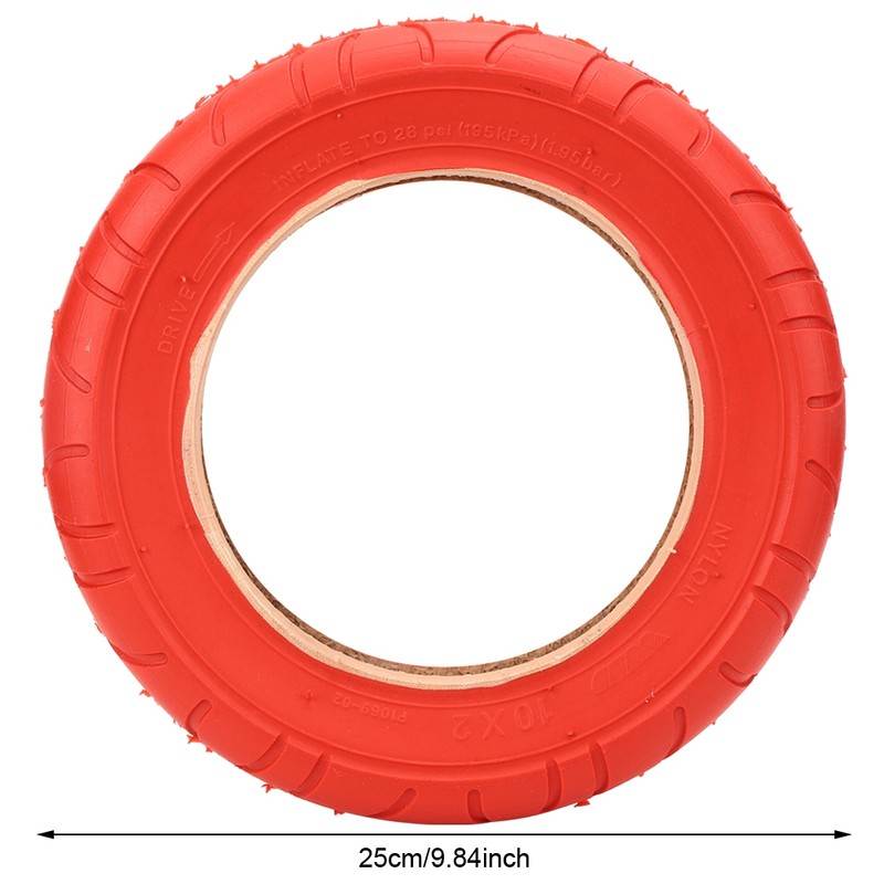 10x2 Red Inflatable Outer Tyre Rubber Tire Replace for Xiaomi