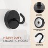 Neosmuk Black Magnetic Hooks Heavy Duty,100lb Super Strong Magnet with