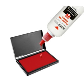 Stampmate Premium Refill Ink for Self-Inking Stamps and Stamp Pads - 2 oz. Bottle (Red)