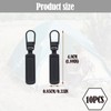 10PCS Zipper Pull Replacement Black Zip Repair Kit Zip Puller