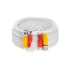 10FT White Premade BNC Video Power Cable Extension Wire for