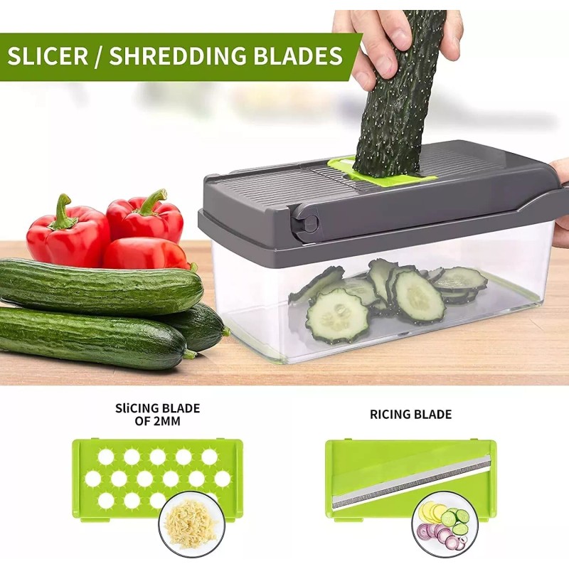 Kitchen 15 In 1 Fruit Vegetable Slicer Cutter Food Onion