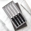 RADA 4-Piece Utility Knife Set Black Handled Steak Knives with