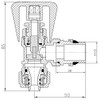 Angled Manual Inlet Radiator Valve 16mm PEX Compression Fittings x