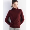 Ciovkis Women's Merino Wool Blend Sweater Fall Winter Turtleneck Long