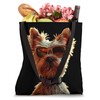 Yorkshire Terrier with Sunglasses Dog Lover Cute Yorkie Tote Bag
