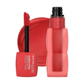 Maybelline Tinta para labios Super Stay Teddy Tint Tono Coquettish, 4.2ml - Tinta multiusos de larga duración, efecto mate difuminado hasta por 12H, textura suave a los labios, sin transferencias