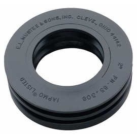 Drain Seal, Rubber, Black, 2 In