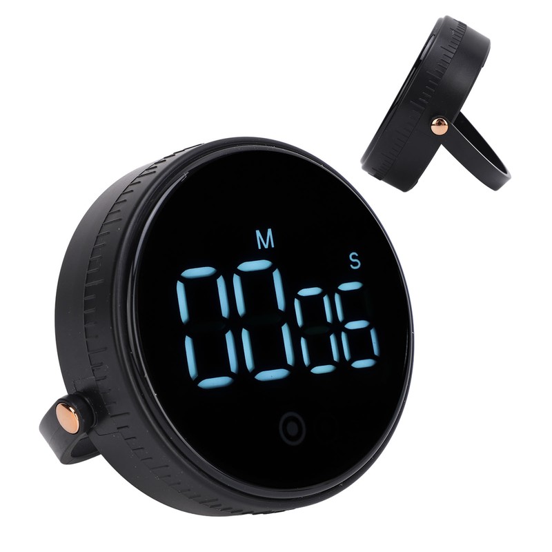 Digital Kitchen Timer LED Display Rotating 3 Volume Levels Adjustable