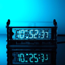 Vacuum Fluorescent Display（VFD Clock） Nixie Tube Clock, WiFi Auto Sync NTP Digital Tube Simulation Clock Desktop Clock TCXO DS3231 Type-C Retro Gift Christmas Birthday Gift