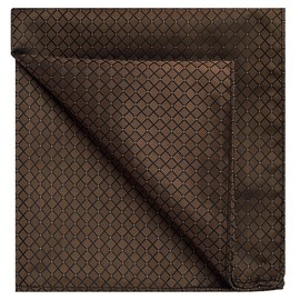 KissTies Solid Pocket Square Wedding Handkerchief + 1 Gift Box, Truffle Brown, One Size