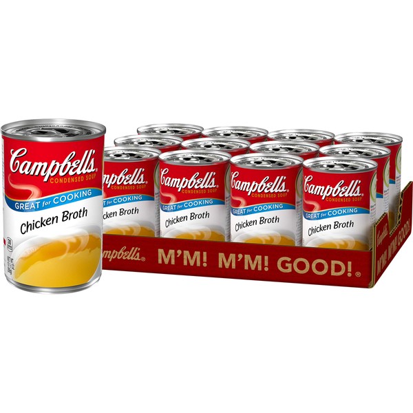 Campbell's Condensed Chicken Broth, 10.5 oz. Can (Pack of 12) (Packaging