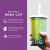 Reusable Boba Cup for Large Size Bubble Tea (24 Oz),