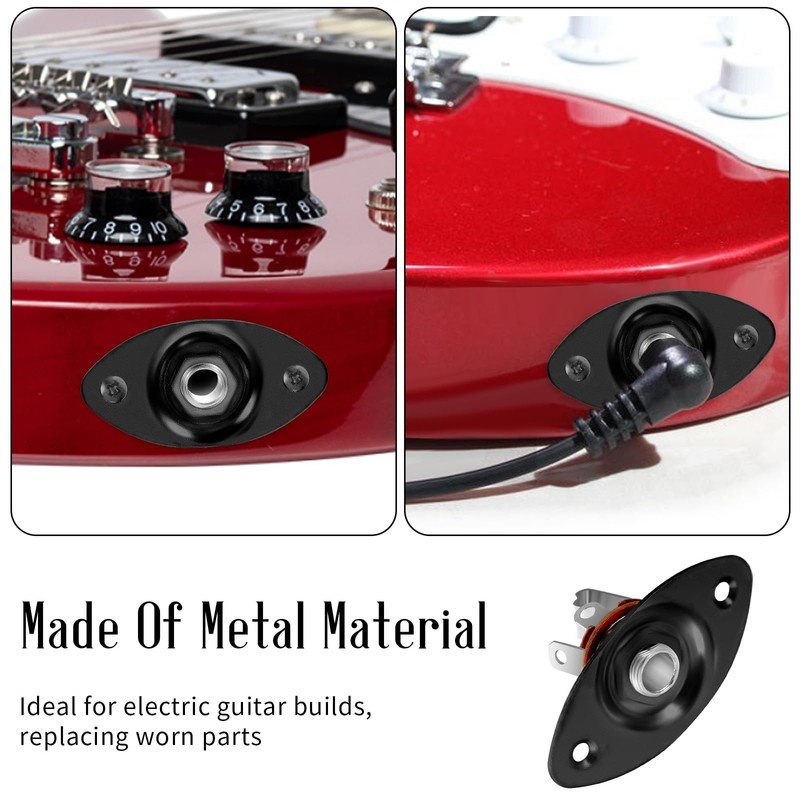 Guitar Input Jack 1/4" Oval Guitar Jack 6.35mm Input Jack