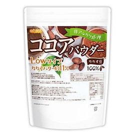 【Lowタイプ】非アルカリ処理 ココアパウダー 500g カカオバター約11% カカオ豆100％ [01]