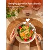 Sweese 6-Pack Ceramic Pasta Bowls, Neutral Extra Large 30 Fl