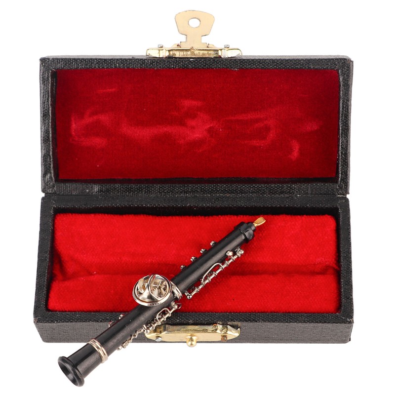 Oboe Shape Design Mini Pin Brooch Musical Instrument Craft Clothing