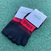 [Spikes] 5-Toe Grip Socks, red/black