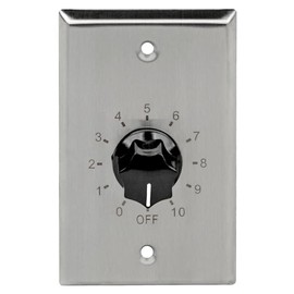 Pure Resonance Audio VC50S 50W Plate Mounted 70V Commercial Volume Control - Stainless Steel (Single)